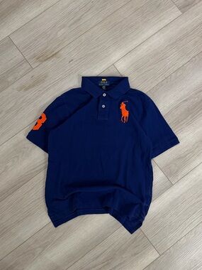Polo Boys Kids Ralph Lauren Big Pony 3 Rugby Shirt
